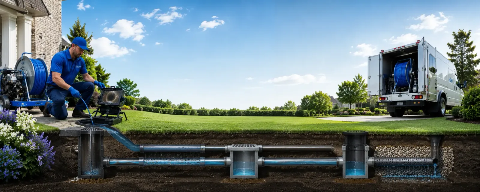 Outdoor drain cleaning information for Calhoun, GA